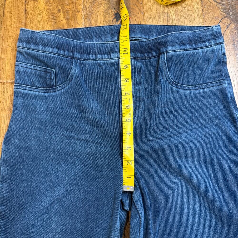 SPANX Dark Wash Pull On Slim High Rise Skinny Ankle Jegging Jeans Women's Large - Picture 4 of 7